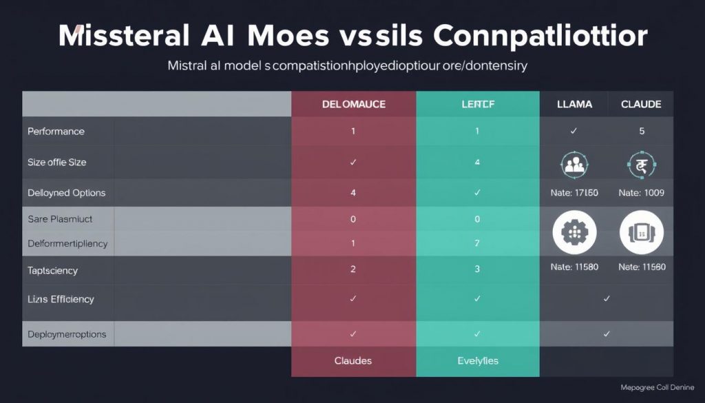 Сравнительная диаграмма Mistral AI с другими языковыми моделями Сравнительная диаграмма Mistral AI с другими языковыми моделями