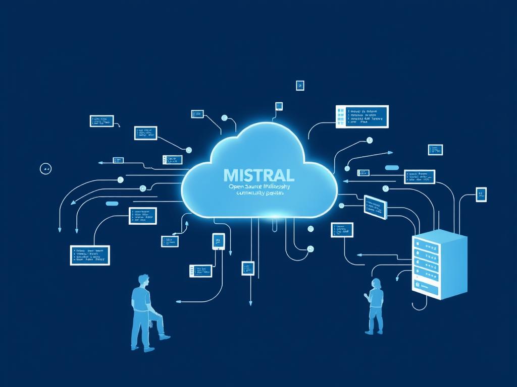 Визуализация философии открытого исходного кода Mistral AI Визуализация философии открытого исходного кода Mistral AI